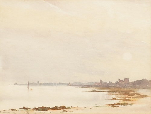 Jack Gawne (20th century), Coastal scene, signed lower left, watercolour, 24 x 19cm